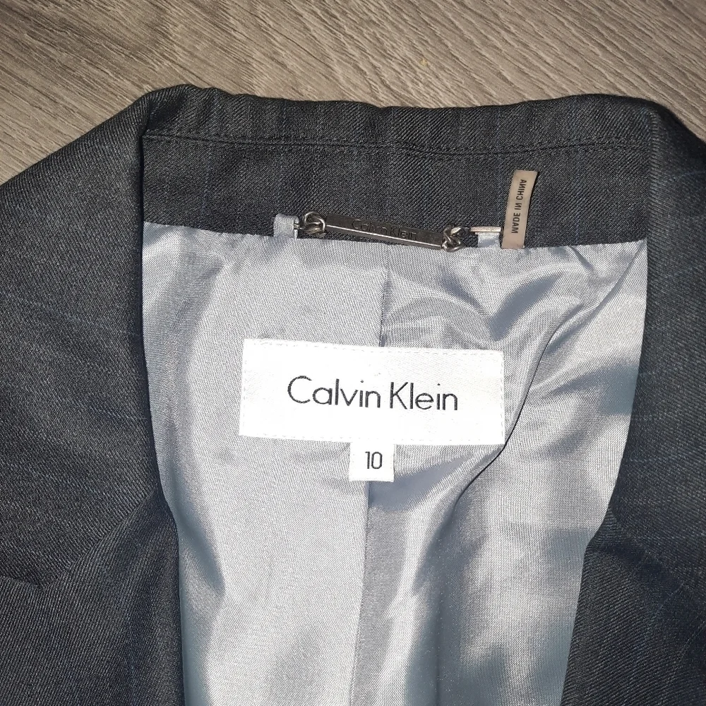 Calvin Klein Grey Striped Blazer